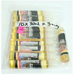 10PK OF 30ML 3MG STRAWBERRY CREAM FLAVORED