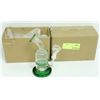 Image 1 : 2PK SMALL GREEN GLASS BONGS *MUST BE 18+ TO BID*