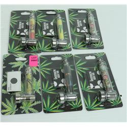 6PK OF ASSORTED SMALL METAL PIPES W/ SCREENS