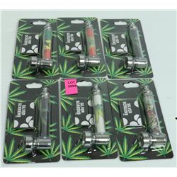 6PK OF ASSORTED SMALL METAL PIPES W/ SCREENS