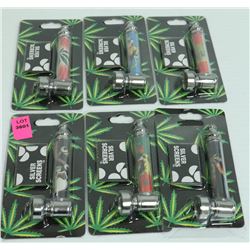 6PK OF ASSORTED SMALL METAL PIPES W/ SCREENS