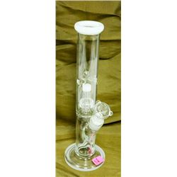 CLEAR/ WHITE GLASS 12" WATER BONG