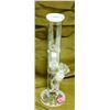 Image 1 : CLEAR/ WHITE GLASS 12" WATER BONG