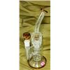 Image 1 : CLEAR/ BR. AMBER GLASS 12.5"  WATER BONG