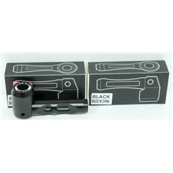 2PK OF HEAVY DUTY METAL AND GLASS PIPES; BLACK
