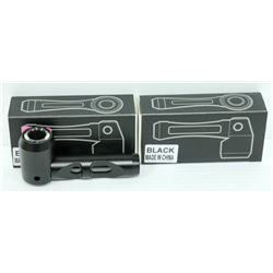 2PK OF HEAVY DUTY METAL AND GLASS PIPES; BLACK