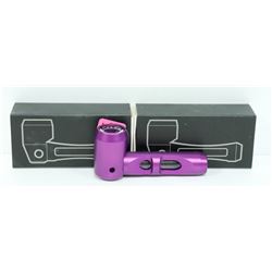 2PK OF HEAVY DUTY METAL AND GLASS PIPES; PURPLE