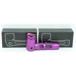 2PK OF HEAVY DUTY METAL AND GLASS PIPES; PURPLE