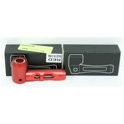 2PK OF HEAVY DUTY METAL AND GLASS PIPES; RED