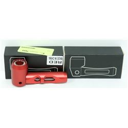 2PK OF HEAVY DUTY METAL AND GLASS PIPES; RED