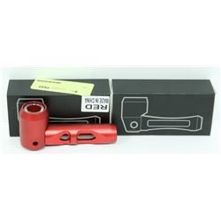 2PK OF HEAVY DUTY METAL AND GLASS PIPES; RED