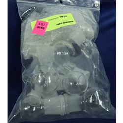 SMALL BAG OF ASSORTED GLASS BONG ACCESSORIES