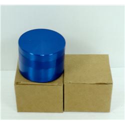2PK ZINC ALLOY 4 LAYER HERB/ TOBACCO GRINDERS;