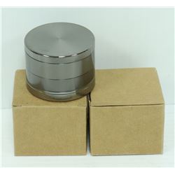 2PK ZINC ALLOY 4 LAYER HERB/ TABACO GRINDERS;