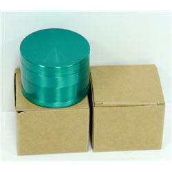 2PK ZINC ALLOY 4 LAYER HERB/ TABACO GRINDERS;
