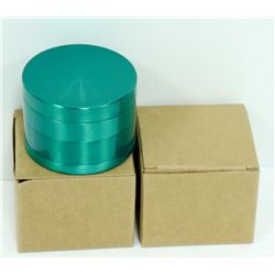 2PK ZINC ALLOY 4 LAYER HERB/ TABACO GRINDERS;