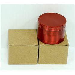 2PK ZINC ALLOY 4 LAYER HERB/ TABACO GRINDERS;