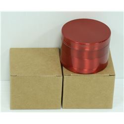 2PK ZINC ALLOY 4 LAYER HERB/ TABACO GRINDERS;