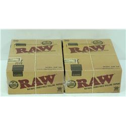 BUNDLE OF 2- 50PK RAW CLASSIC NATURAL  UNREFINED