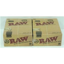 BUNDLE OF 2- 50PK RAW CLASSIC NATURAL  UNREFINED