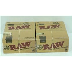 BUNDLE OF 2- 50PK RAW CLASSIC NATURAL  UNREFINED