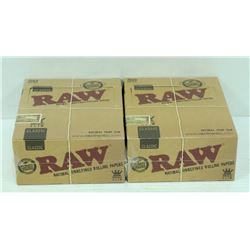 BUNDLE OF 2- 50PK RAW CLASSIC NATURAL  UNREFINED