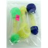 Image 1 : 3PK OF ASSORTED COLOR SILICONE & GLASS PIPES