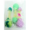 Image 1 : 3PK OF ASSORTED COLOR SILICONE & GLASS PIPES