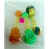 Image 1 : 3PK OF ASSORTED COLOR SILICONE & GLASS PIPES