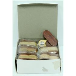 BOX OF 12 TWO TONE WOODEN PIPES *MUST BE 18+