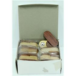 BOX OF 12 TWO TONE WOODEN PIPES *MUST BE 18+