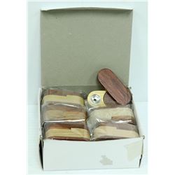 BOX OF 12 TWO TONE WOODEN PIPES *MUST BE 18+