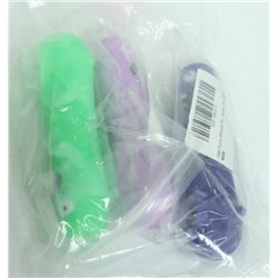 BUNDLE OF 3 ASSORTED COLOR SILICONE & GLASS