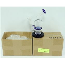 2PK SMALL BLUE GLASS BONGS *MUST BE 18+ TO BID*