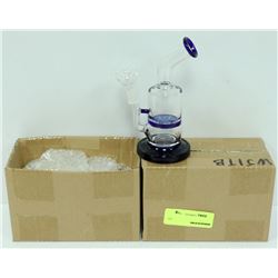 2PK SMALL BLUE GLASS BONGS *MUST BE 18+ TO BID*