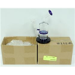 2PK SMALL BLUE GLASS BONGS *MUST BE 18+ TO BID*
