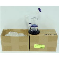 2PK SMALL BLUE GLASS BONGS *MUST BE 18+ TO BID*