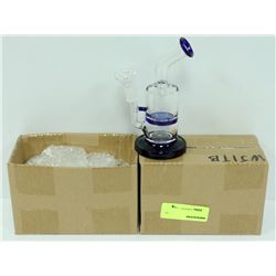 2PK SMALL BLUE GLASS BONGS *MUST BE 18+ TO BID*