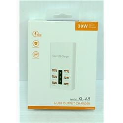 30W QUICK CHARGE 6 USB OUTPUT CHARGER- NEW IN