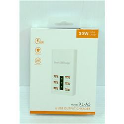 30W QUICK CHARGE 6 USB OUTPUT CHARGER- NEW IN