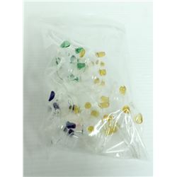 BAG OF 5 ASSORTED GLASS ELEPHANT PIPES.