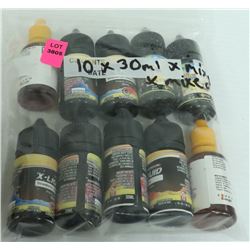 10PK OF 30ML ASSORTED MG& FLAVOR VAPE JUICE