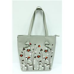 B.LUSH LIGHT GREY FLORAL EMBROIDERED DESIGNER