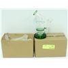 Image 1 : 2PK SMALL GREEN GLASS BONGS *MUST BE 18+ TO BID*