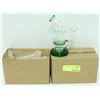 Image 1 : 2PK SMALL GREEN GLASS BONGS *MUST BE 18+ TO BID*