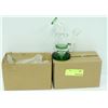 Image 1 : 2PK SMALL GREEN GLASS BONGS *MUST BE 18+ TO BID*