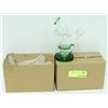 Image 1 : 2PK SMALL GREEN GLASS BONGS *MUST BE 18+ TO BID*