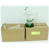 Image 1 : 2PK SMALL GREEN GLASS BONGS *MUST BE 18+ TO BID*