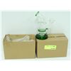 Image 1 : 2PK SMALL GREEN GLASS BONGS *MUST BE 18+ TO BID*