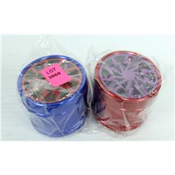 LARGE BLUE & RED HERB GRINDERS